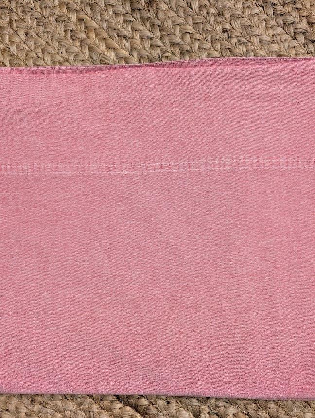 Ralph Lauren Queen Flat Sheet Oxford Red Vintage USA Made