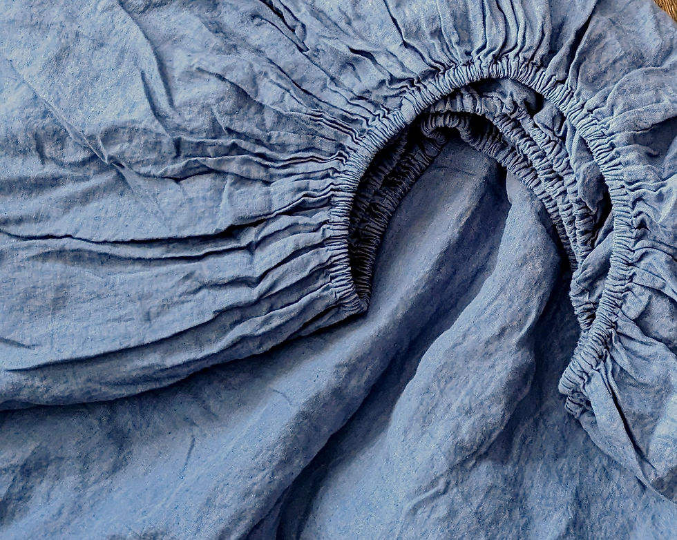 Thumbnail: Serena and Lily Cavallo Linen Sheet Set Twin Indigo Blue