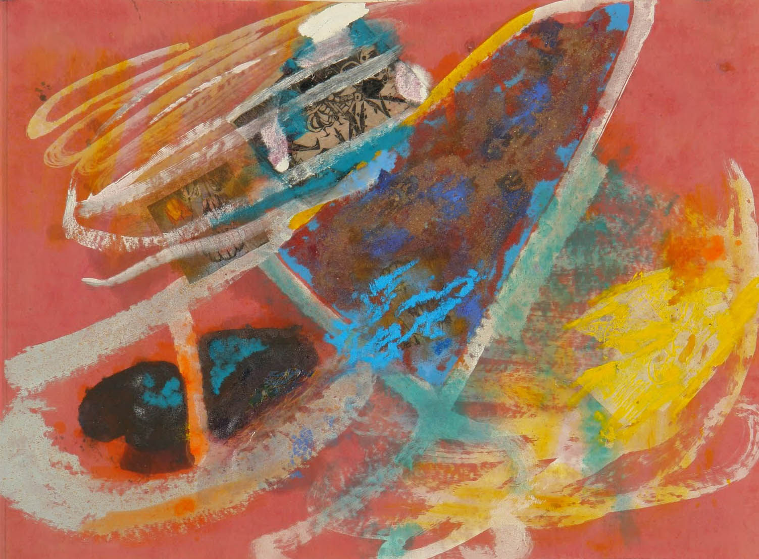 Oliemaleri Nr. 1012, 103 X 140 cm