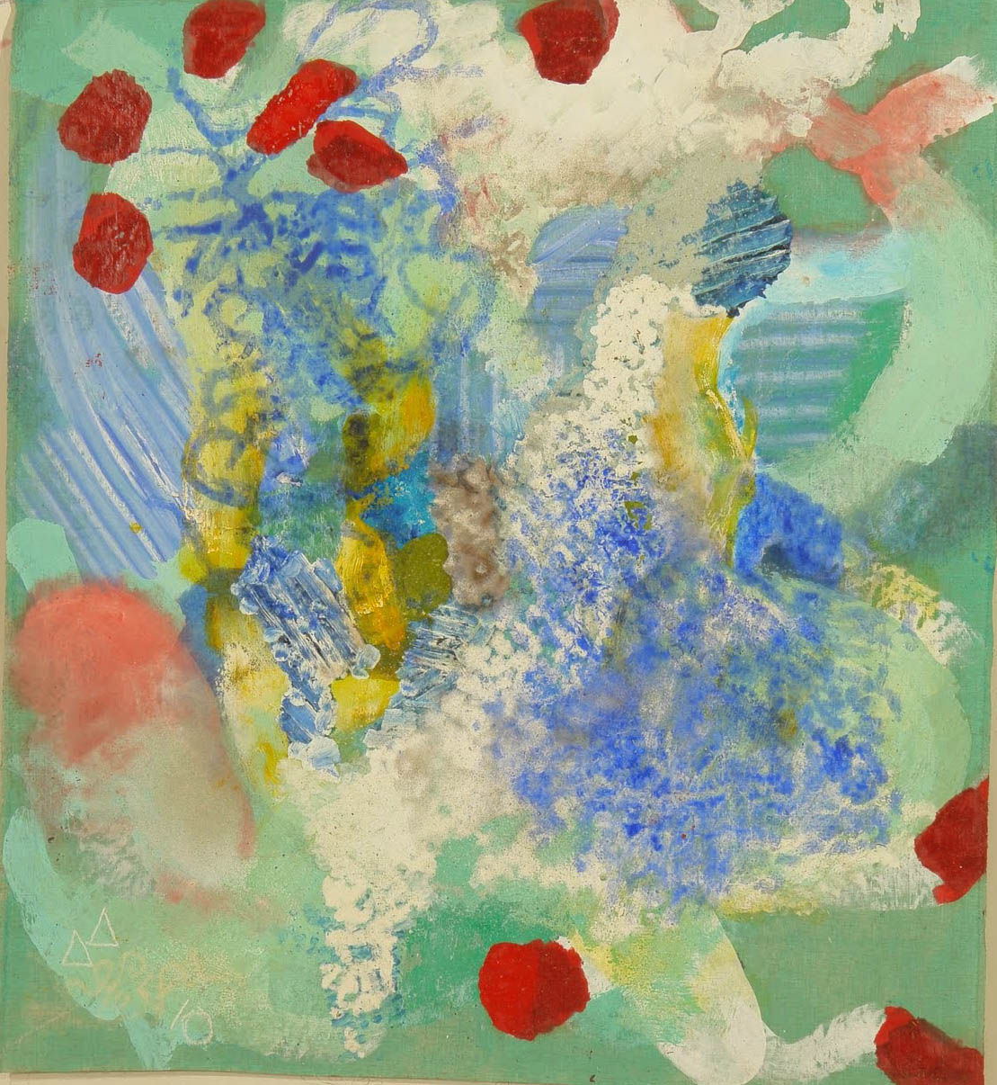 Oliemaleri Nr. 1021, 164 X 148 cm