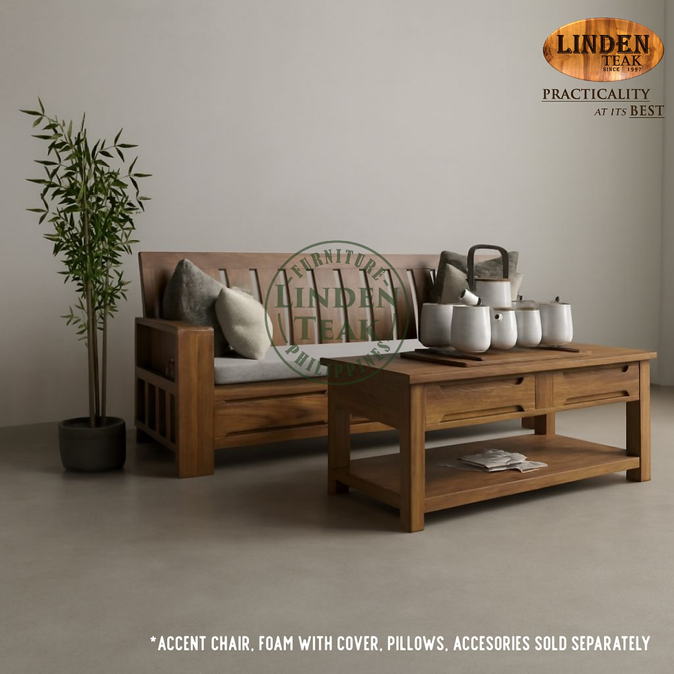 Thumbnail: Handcrafted Solid Teak Wood Minimalist WMH Accent Side Table Furniture