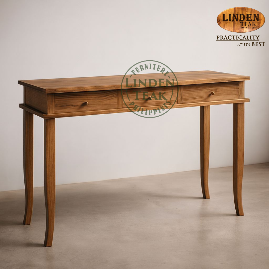 Handcrafted Solid Teak Wood Gareng Modern Console Table Furniture