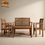 Thumbnail: Handcrafted Solid Teak Wood ECO Stacking Sofa Set Furniture