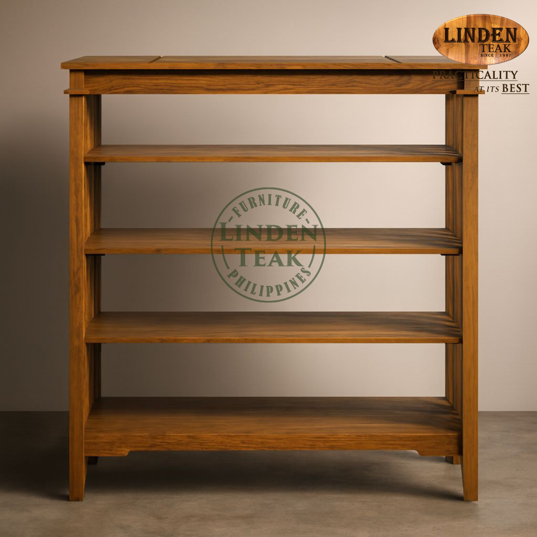 Handcrafted Solid Teak Wood Ohara Shoe Rack Furniture