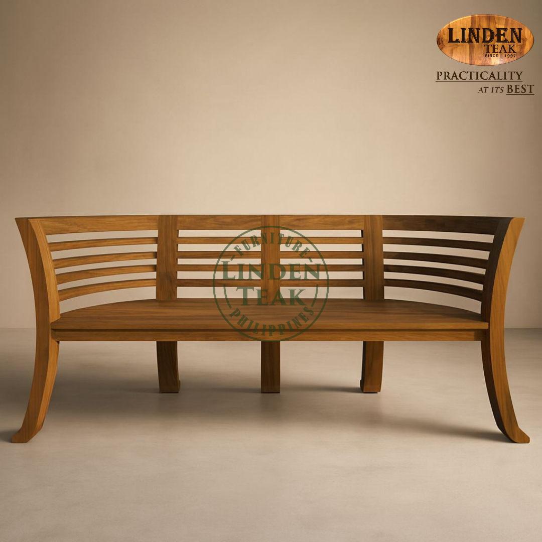 Handcrafted Solid Teak Wood Chantik 3 Seater Sofa Chair Furniture