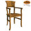 Thumbnail: Handcrafted Solid Teak Wood Kipas Chair with Arm Furniture
