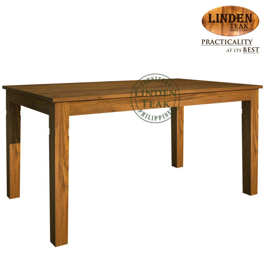 Handcrafted Solid Teak Wood Fixblock-160 Dining Table Furniture