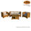 Thumbnail: Handcrafted Solid Teak Wood Cube Sofa Set Furniture