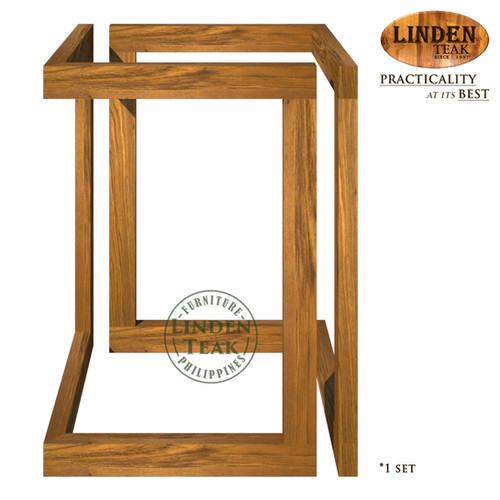 Handcrafted Solid Teak Wood VTable Base Furniture(Sold per set of 2