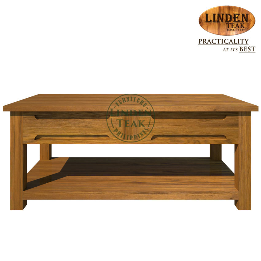 Handcrafted Solid Teak Wood Minimalist WMH Accent Center Table Furniture