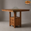 Thumbnail: Handcrafted Solid Teak Wood Square Bar Table Furniture