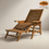 Thumbnail: Handcrafted Solid Teak Wood GT Lazy Chair with Bottle Holder with Foot Support