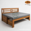 Thumbnail: Handcrafted Solid Teak Wood Front Pull without Arm Sofa Bed Frame