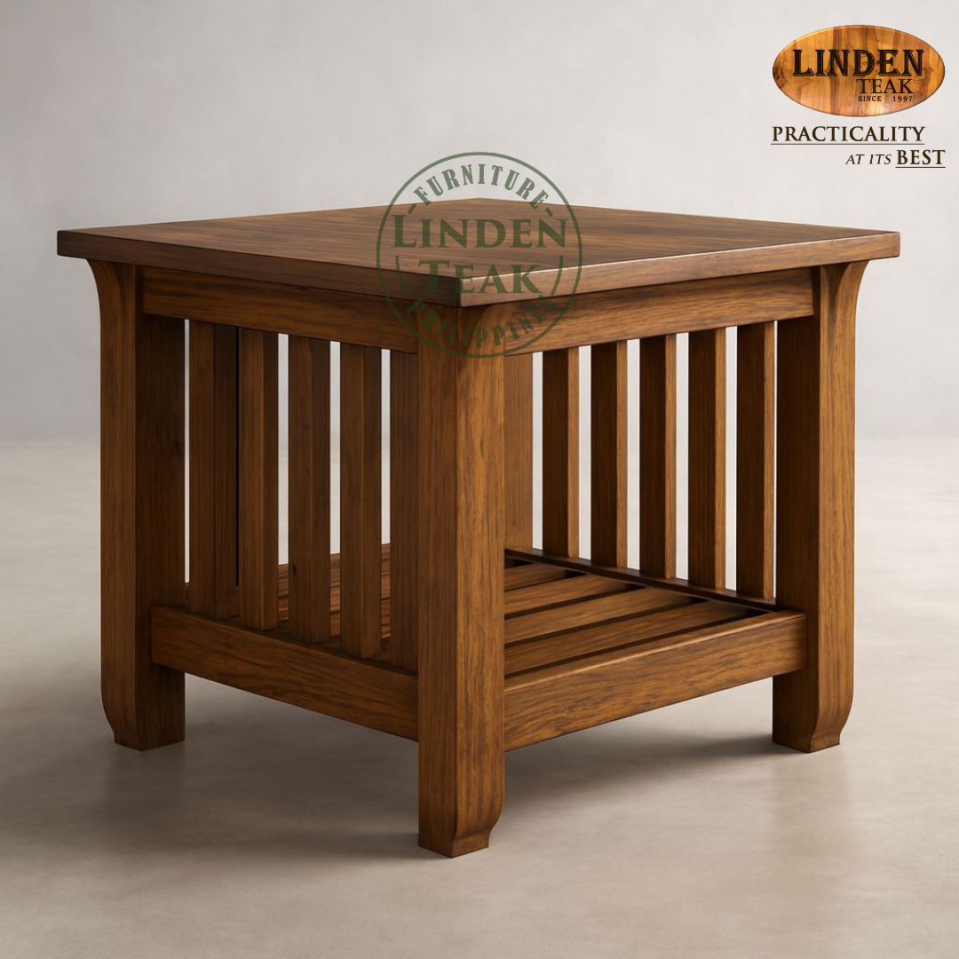 Handcrafted Solid Teak Wood 064 Accent Side Table Furniture