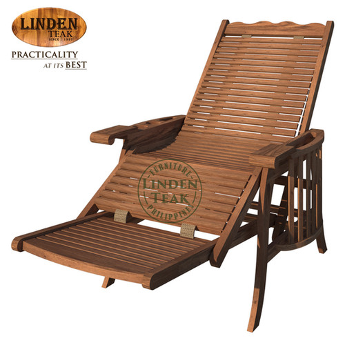 Handcrafted Solid Teak Wood ECO Lazy Boy Lounge Chair Furniture