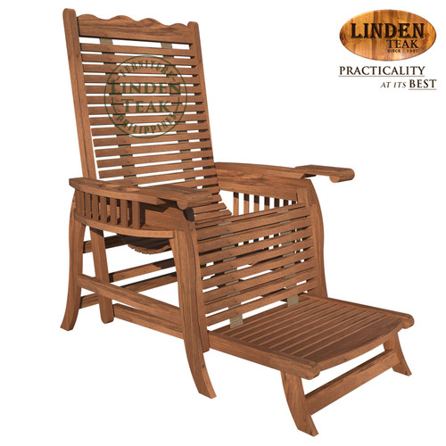 Kenya Indoor/Outdoor Teak Wood Lazy Chair Including Footstool