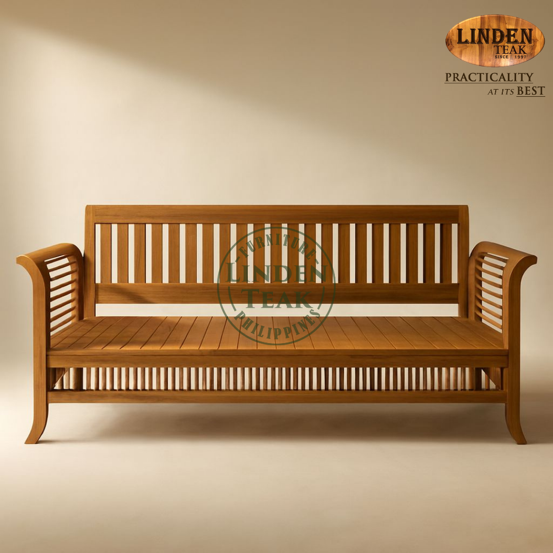 Handcrafted Solid Teak Wood 092 3 Seater Sofa Furniture