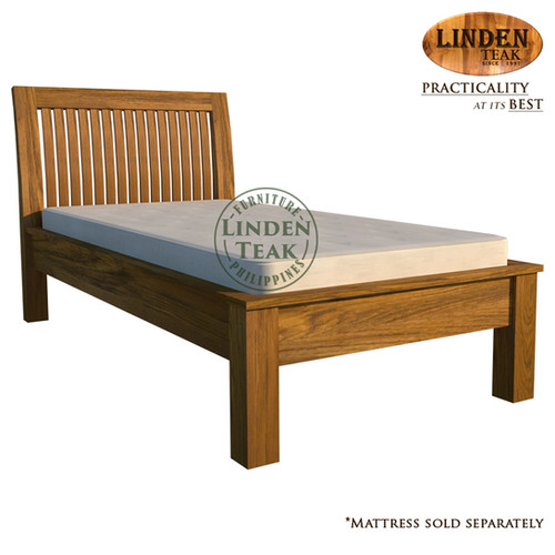 Handcrafted Solid Teak Wood Jari Bed Frame Single Size Main