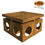 Thumbnail: Handcrafted Solid Teak Wood Cube Accent Set Furniture