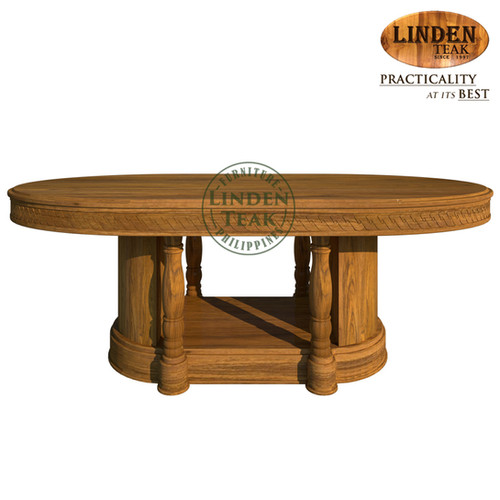 Handcrafted Solid Teak Wood Salina-220 Oval Dining Table Furniture | Linden Teak Furniture ...