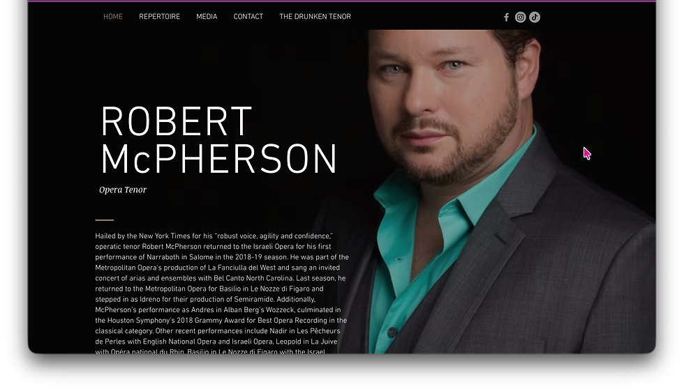 Robert McPherson - website design