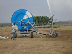 Prueba de sistema de riego por carretes