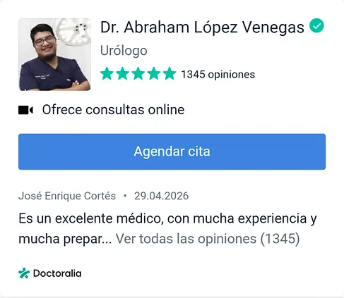 Widget de doctoralia para ver el perfil del Dr. Abraham López Venegas