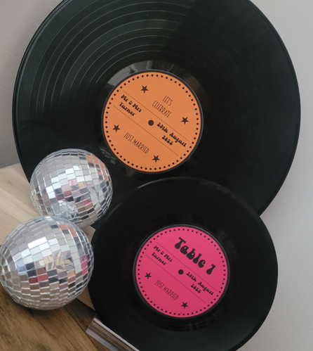 Disco Record Sticker Retro Disco Record Centre Stickers | TheLoveliesStore