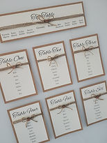 Rustic Heart Design Table Plan Cards