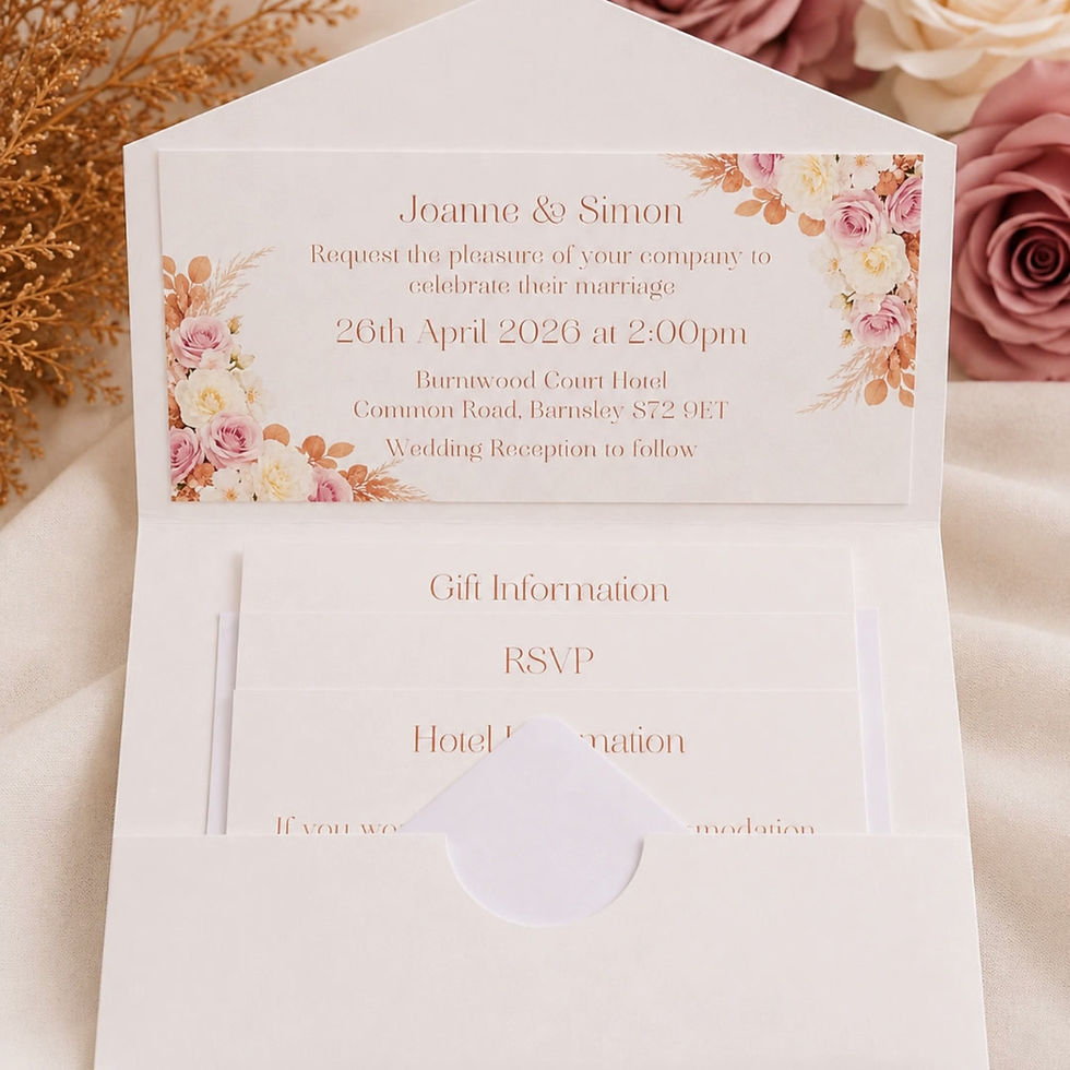 Thumbnail: Caramel Blush Design Double Mounted Evening Invitation