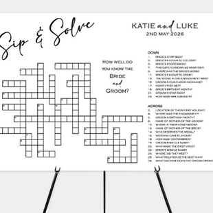 This image shows the Sip & Solve Puzzle.
