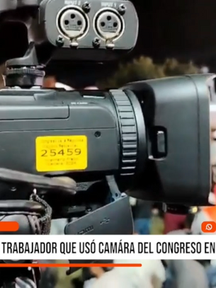 Sol TV expone cámara oficial del Congreso grabando el mitin de Keiko Fujimori