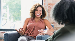 happy client in psychotherapy