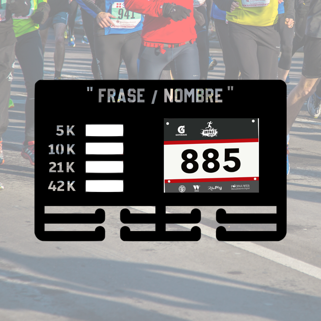 Medallero Personalizado Atletismo con Tablero