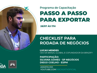 Trilha de Internacionalização e Programa de Capacitação para Exportação - Checklist para rodada de n