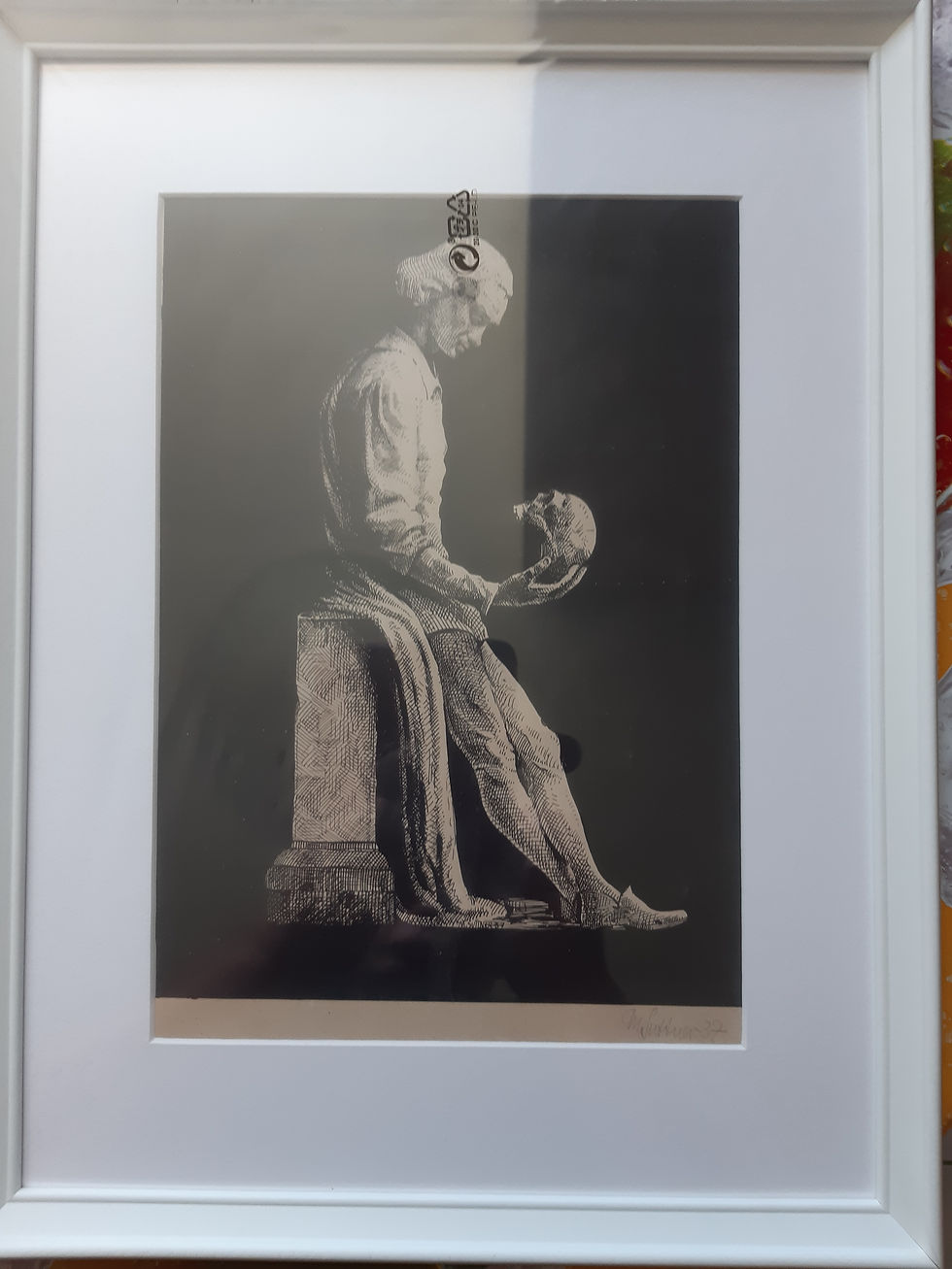 Miniature : "Être ou ne pas être, telle est la question !" Dessin de Max Suttner