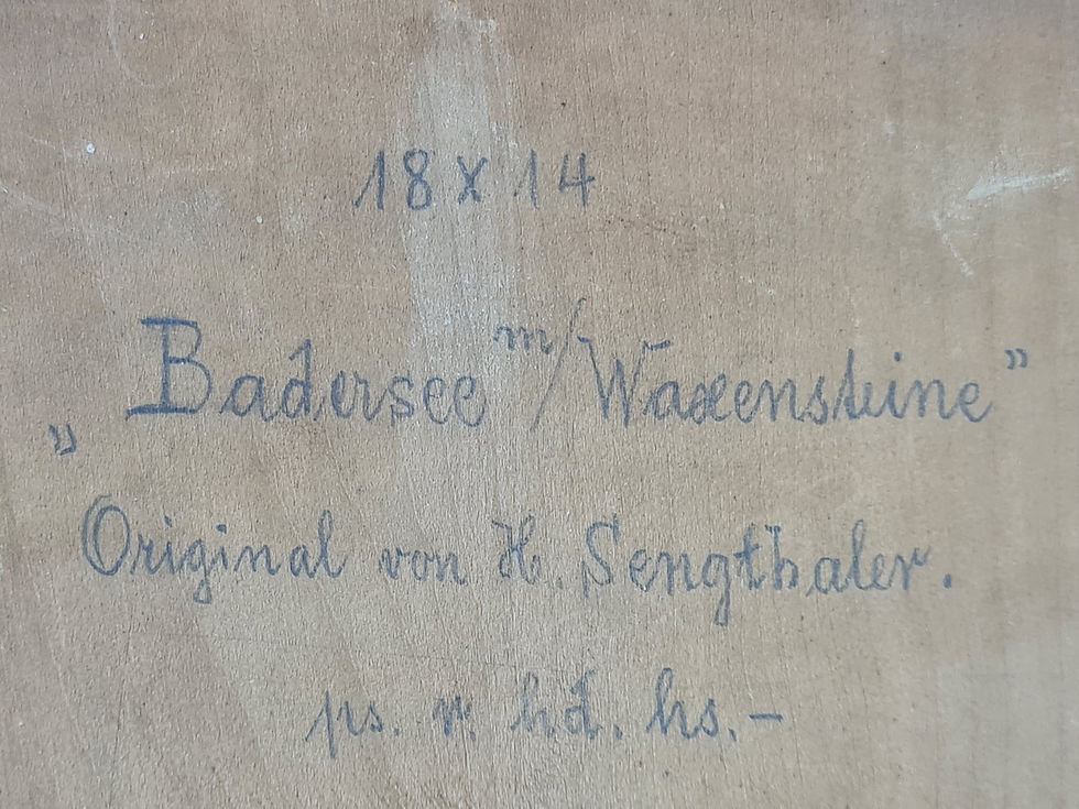 Miniaturbild: original Gemälde "Badersee - Waxensteine" Hans Sengthaler (1892-1968)