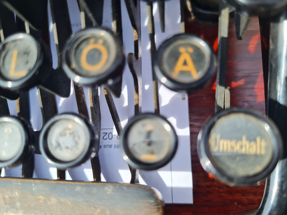 Miniature : IDEAL B - historische Bürotechnik / Schreibmaschine antik / Dresden