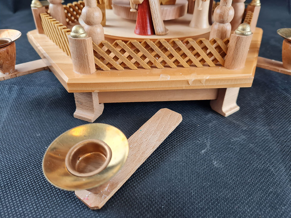 Miniaturebillede: Pyramide - Geburt Christi / 4stöckig / mit Figuren / Seiffen Erzgebirge, 55cm