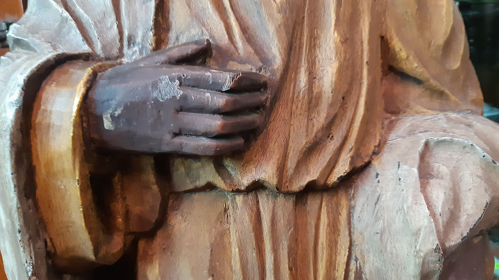 Küçük resim: Ahşap figürlü bilgin / vaiz - çok büyük