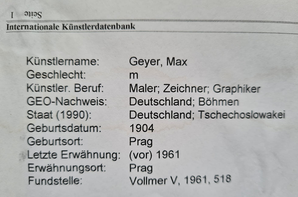 Miniature : Winter im Erzgebirge / Blick zum Auersberg / Gemälde Max Geyer 1936