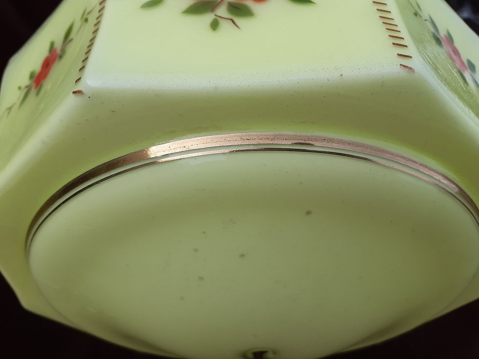 Thumbnail: Glasschirm Lampenschirm 9eckig - vor 1945