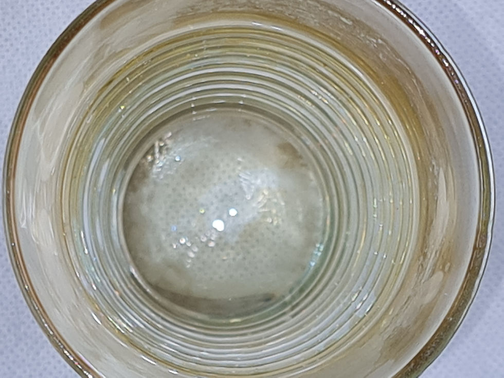 Thumbnail: 6 Gläser mit Schneemalerei, um 1900, Saftgläser antik