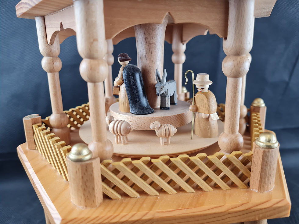 Miniaturebillede: Pyramide - Geburt Christi / 4stöckig / mit Figuren / Seiffen Erzgebirge, 55cm