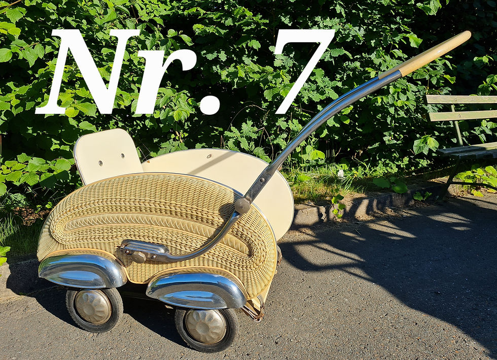 Küçük resim: Kinderwagen / Sportwagen Korbwagen 50er / 60er Jahre