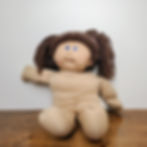 Vintage Cabbage Patch Kid Doll #9 Brown Pigtails Blue Eyes Dimples 1978 1982