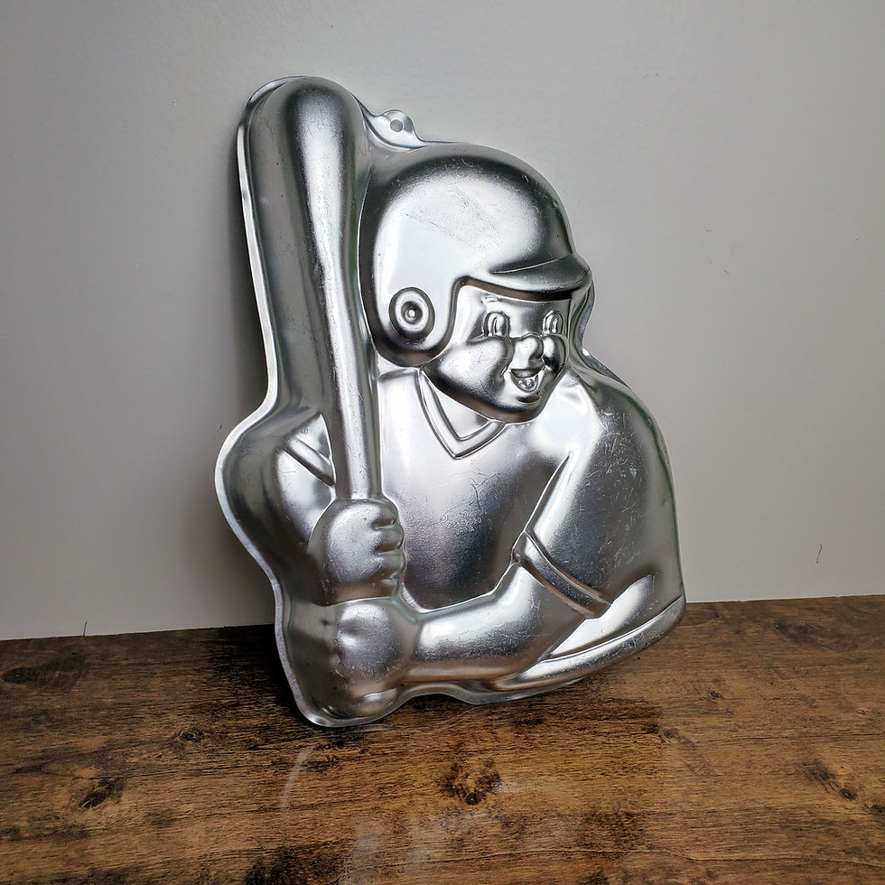 Thumbnail: Wilton Home Run Hitter Baseball Player Aluminum Cake Pan 1992- 2105-2020 Retired