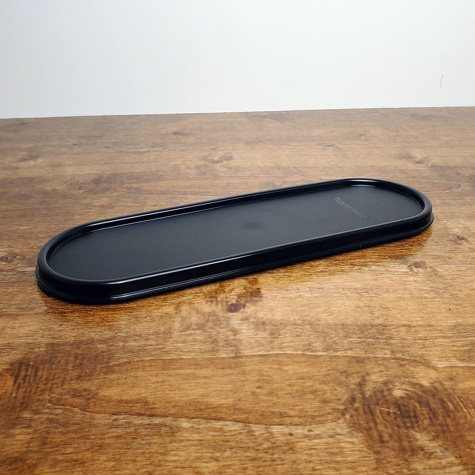 Thumbnail: Tupperware #2402 Modular Mates Super Oval Replacement Lid Black