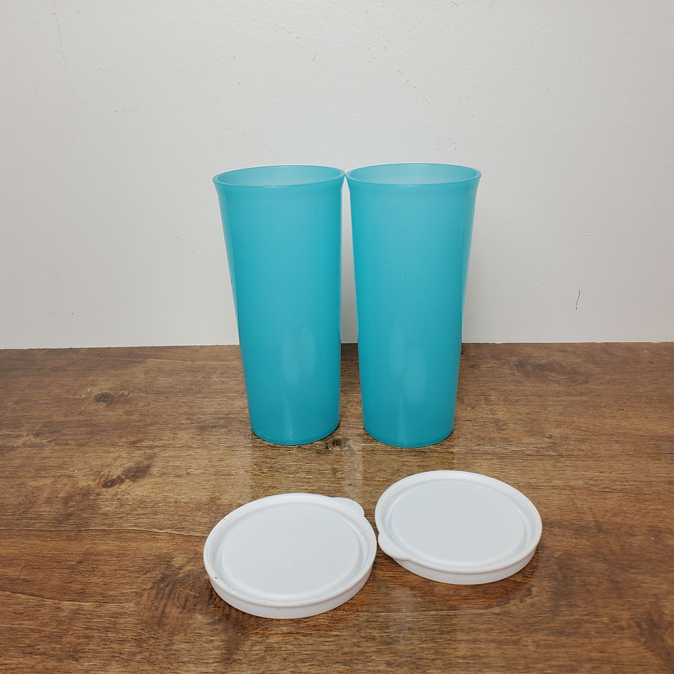 Thumbnail: Tupperware 12oz Stacking Tumblers with Seals