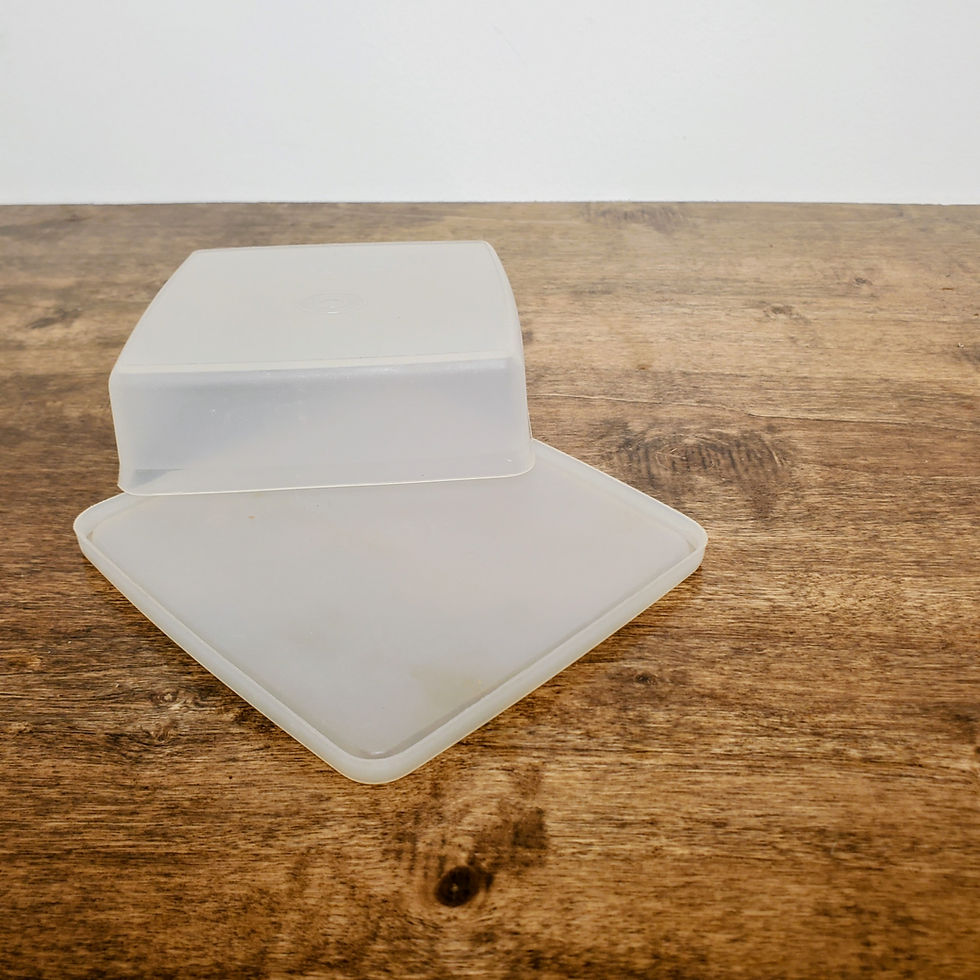 Thumbnail: Vintage Tupperware Square-A-Way Sandwich Keeper #670 – Sheer Lid & Base